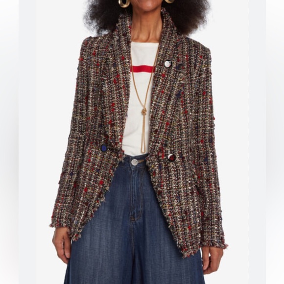 DESIGUAL Womens chaq drava blazer knit woven colorful jacket NWT - Picture 4 of 11